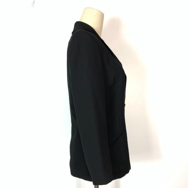 NATURAL BEAUTY スカートスーツ ブラック ナチュラルビューティー 黒 ジャケット セットアップ 上下セット ポリエステル キュプラ M B202_画像3