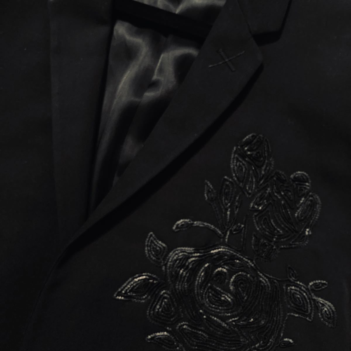 Dior homme 18aw 黒薔薇刺繍 ジャケット(テーラードジャケット