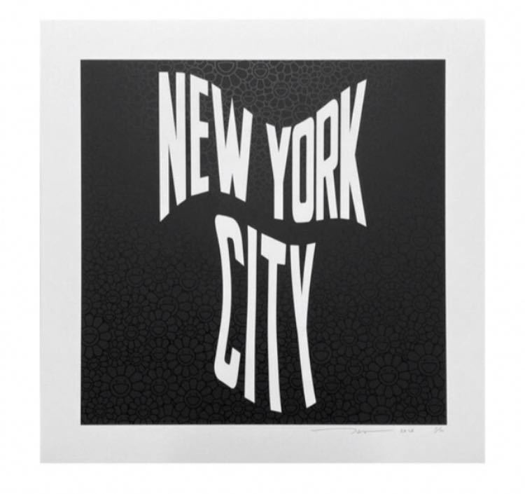 村上隆 NEW YORK CITY 夜に咲く華 版画