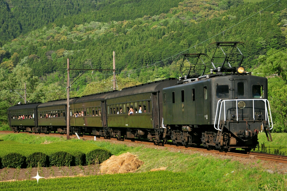 鉄道 デジ 写真 画像　大井川鐵道　長距離鈍行列車ツアー　E101　旧型客車　7_画像1