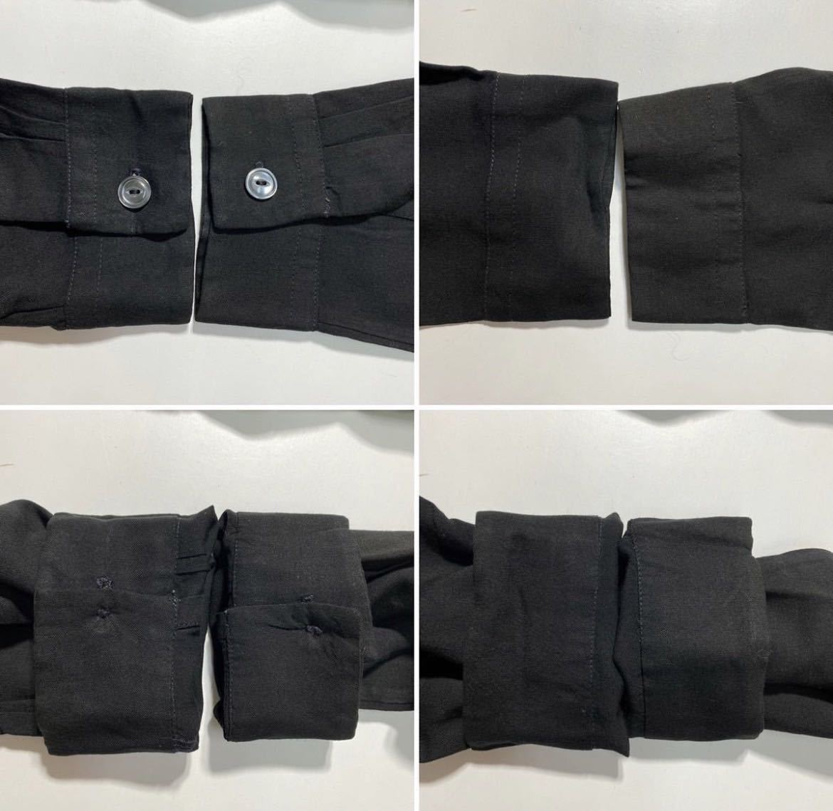【15-M-15.1/2】1950s 1960s Vintage San Remo Rayon Shirt Black 1950年代 ヴィンテージ サンレモ ホルスタイン レーヨンシャツ R1550_画像8