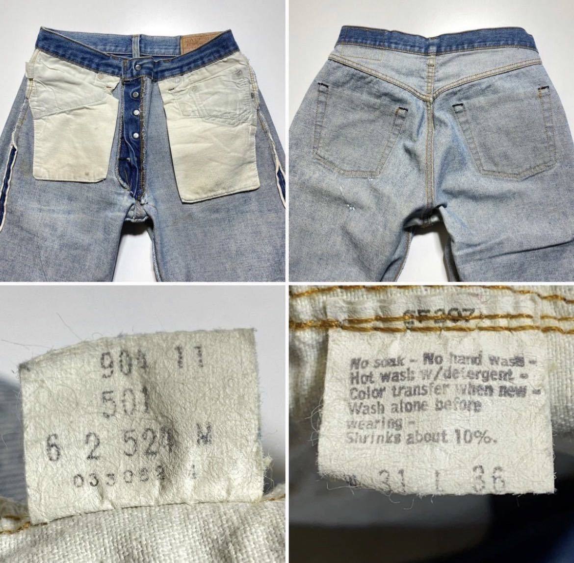 W31/L36】1980s Levi's 501 Red Line Denim Pants 1980年代 W31/L36】1980s Levi's 501 Red Line Denim Pants 1980年代