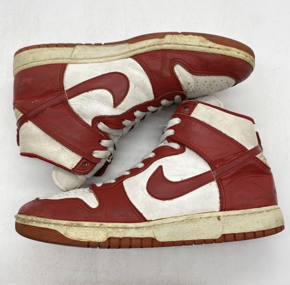 【29cm】1985s Vintage NIKE DUNK HIGH RED 1985年製 ヴィンテージ ナイキ ダンク ハイ オリジナル 箱無し レッド 2541_画像5