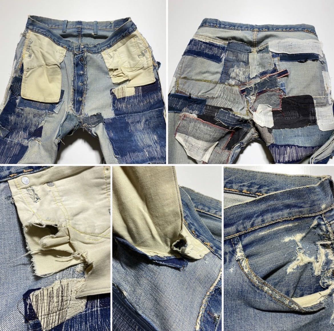 1960s Vintage LEVI’S 501XX Denim Pants 60年代 ヴィンテージ リーバイス 501XX デニム パンツ 最終モデル 隠しリベット無し ボロ R1919_画像3