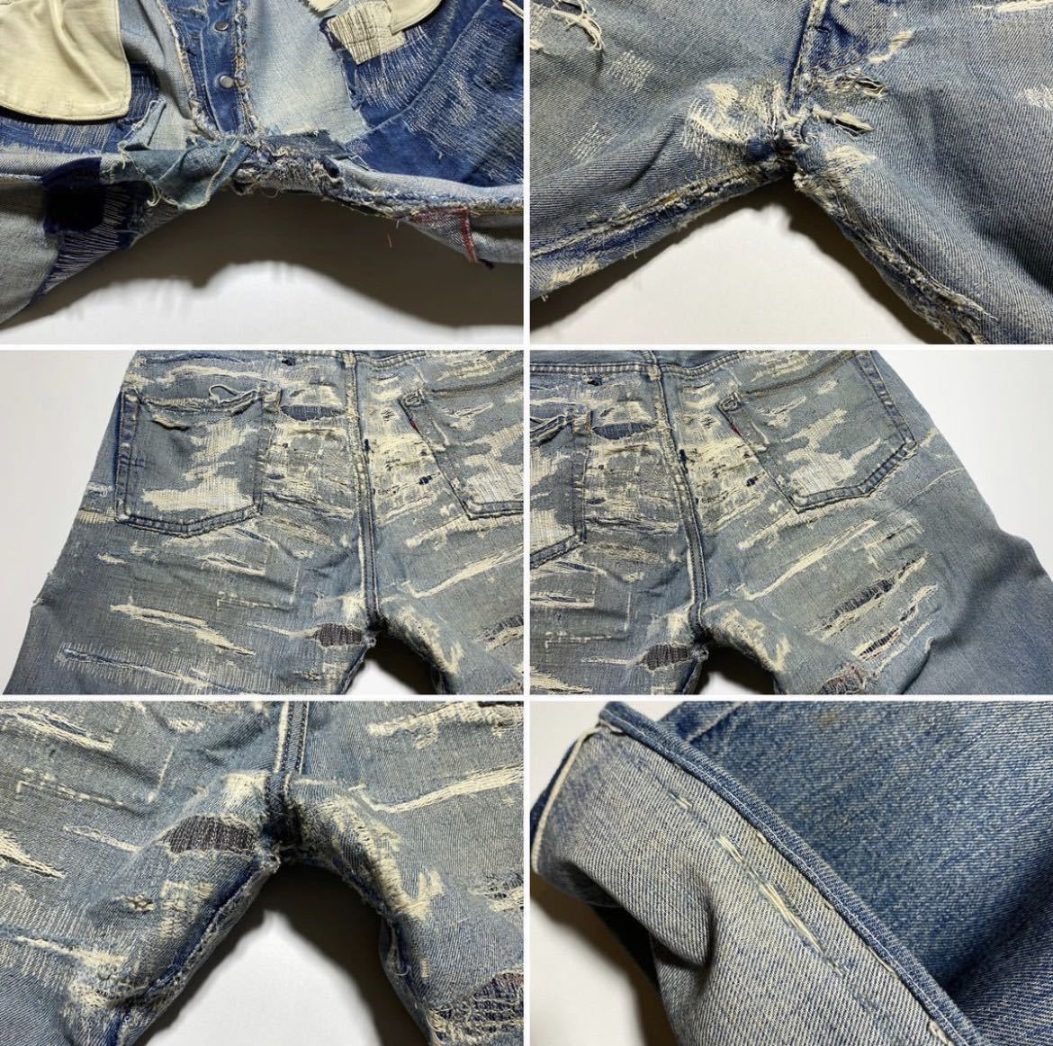 1960s Vintage LEVI’S 501XX Denim Pants 60年代 ヴィンテージ リーバイス 501XX デニム パンツ 最終モデル 隠しリベット無し ボロ R1919_画像5