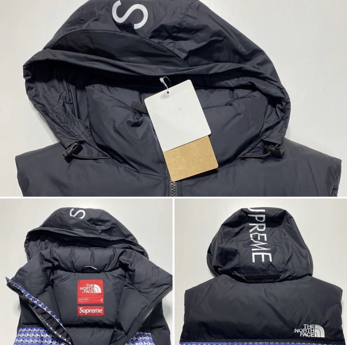 【M】新品 Supreme THE NORTH FACE Studded Nuptse Vest シュプリーム ザノースフェイス スタッズ ヌプシ ベスト (ND421021I) R346_画像3