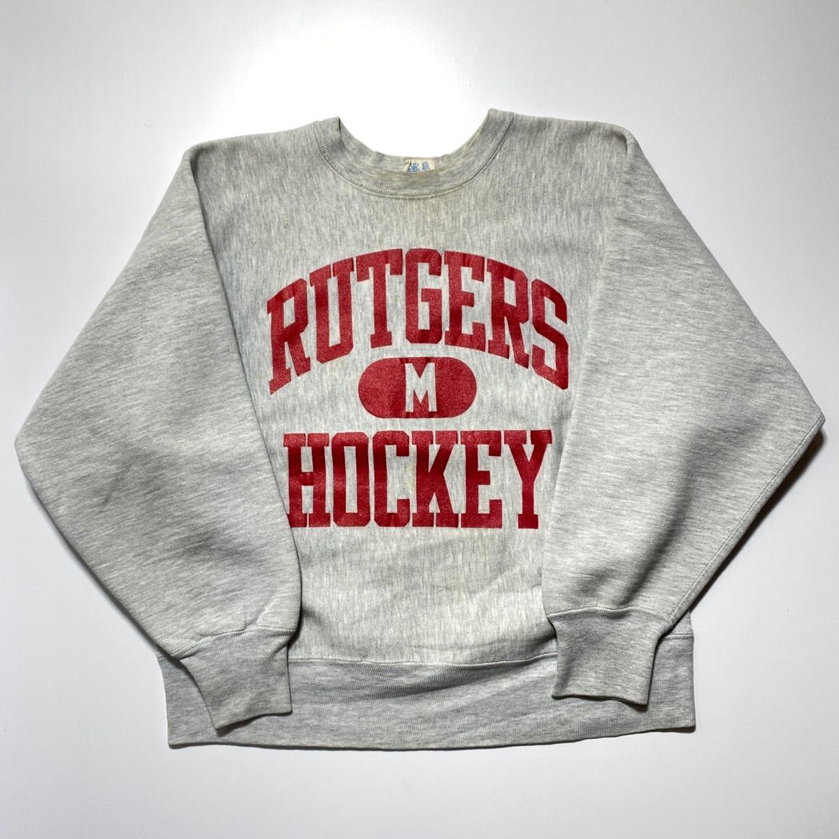 【楽ギフ_のし宛書】 【M】80s Vintage Champion Reverse Weave Rutgers Hockey 80年代 ヴィンテージ チャンピオン リバースウィーブ ラトガース ホッケー G1614 スウェットシャツ