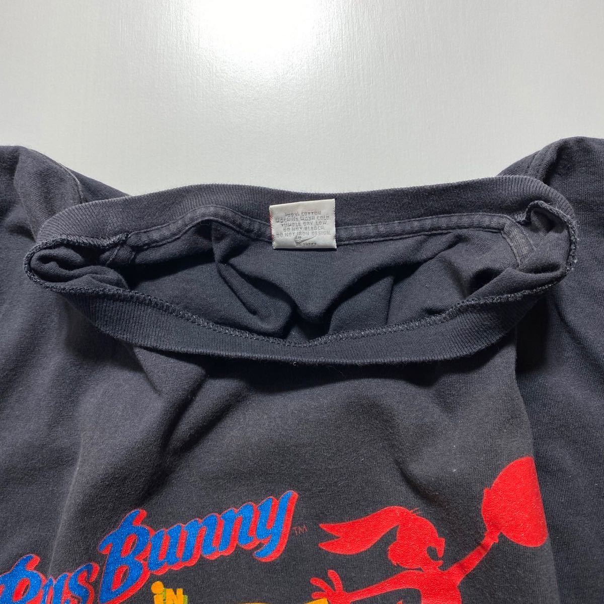 [L]90s Vintage NIKE AIR JORDAN Bugs Bunny Tee 90 годы Vintage Nike воздушный Jordan сумка sba колено футболка USA производства G1654