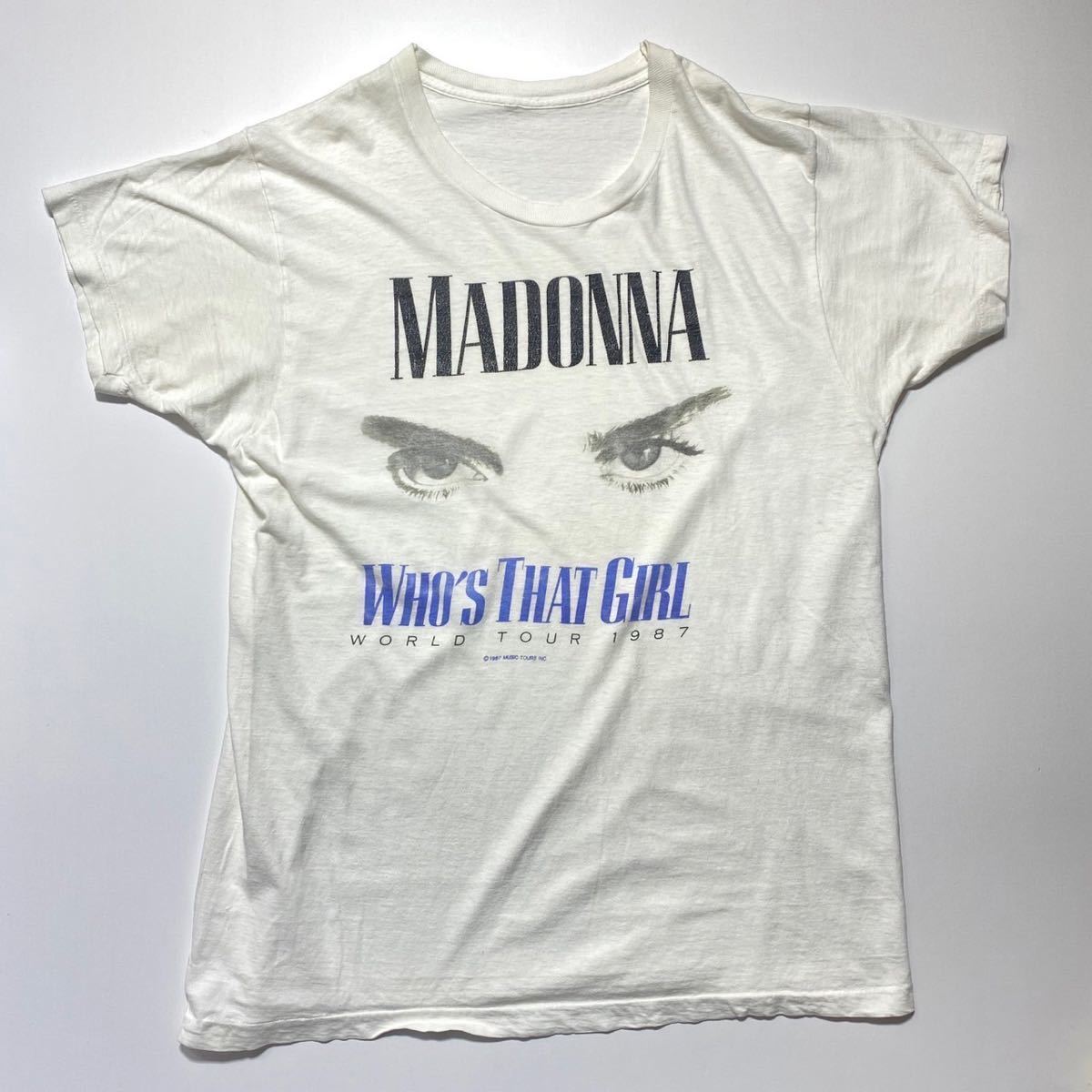 独特な店 THAT WHO'S MADONNA Vintage 80s GIRL G1670 Tシャツ ワールドツアー ガール ザット フーズ マドンナ ヴィンテージ 80年代 Tee Tour World Tシャツ