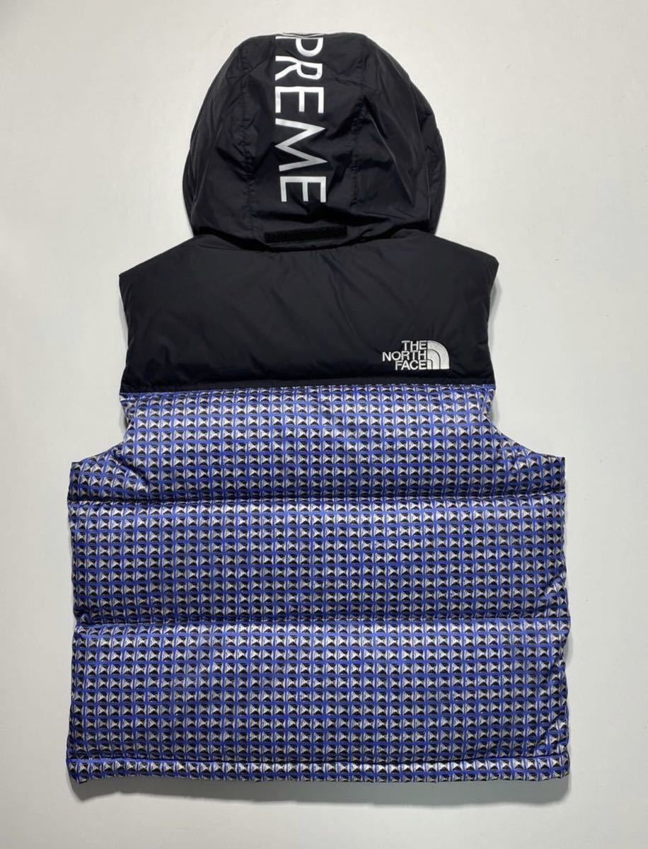 【M】新品 Supreme THE NORTH FACE Studded Nuptse Vest シュプリーム ザノースフェイス スタッズ ヌプシ ベスト (ND421021I) R346_画像2