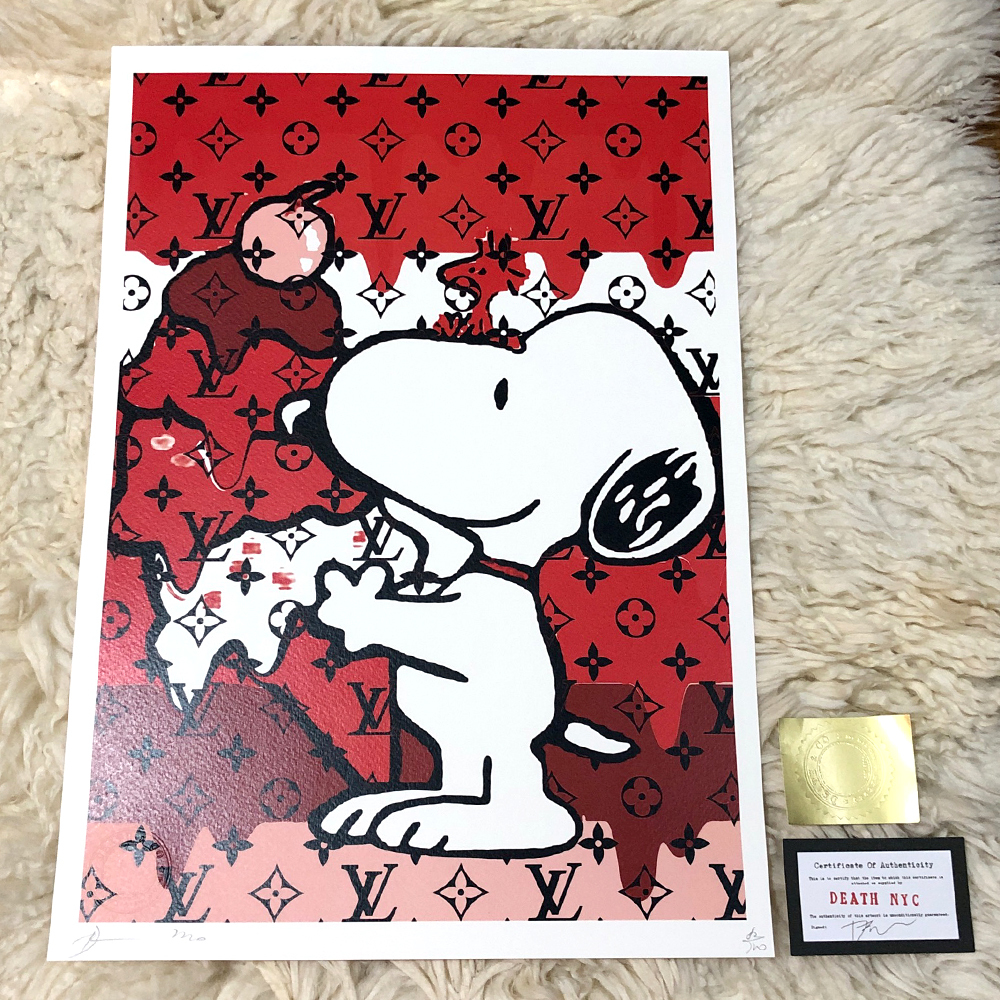 高品質】 DEATH NYC スヌーピー ピーナッツ アートポスター 新品
