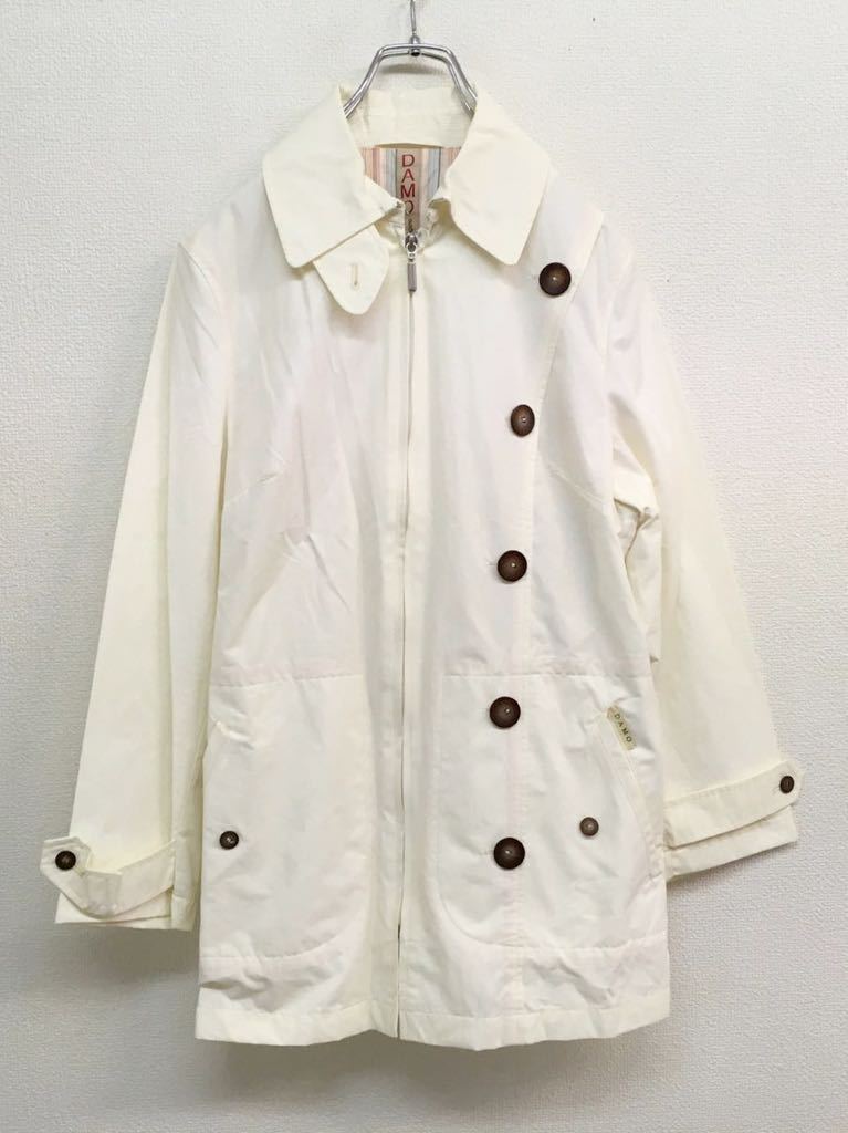[ superior article ] Holland made DAMO OUTDOORSdamo nylon coat turn-down collar coat lady's M size white 