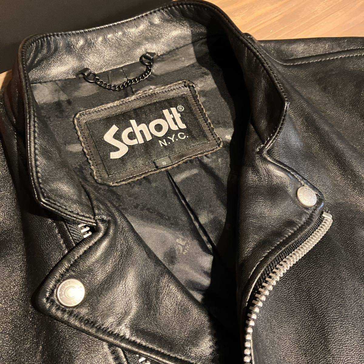 Schott×FREAK'S STORE ショット ライダースジャケット ダブル