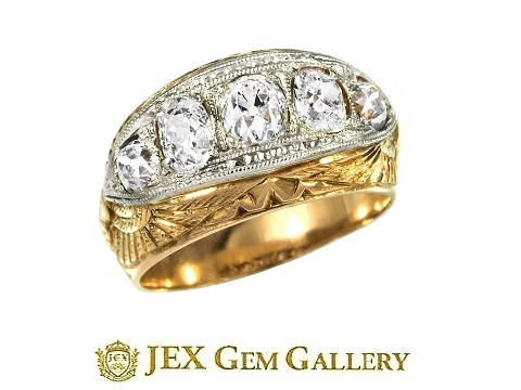 K18/WG diamond ring No.125779