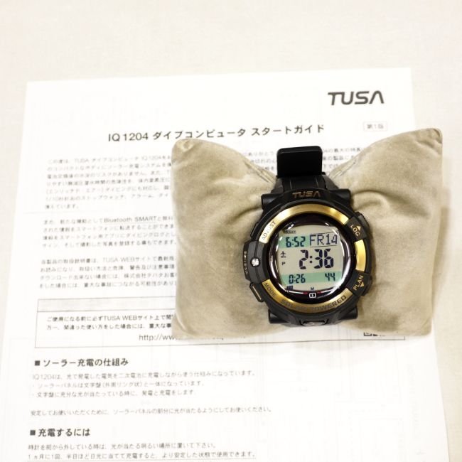 即決保証付/1本使用】 TUSA IQ1204 DCソーラー リンク ソーラー充電 ダイブコンピューター（極美品） 