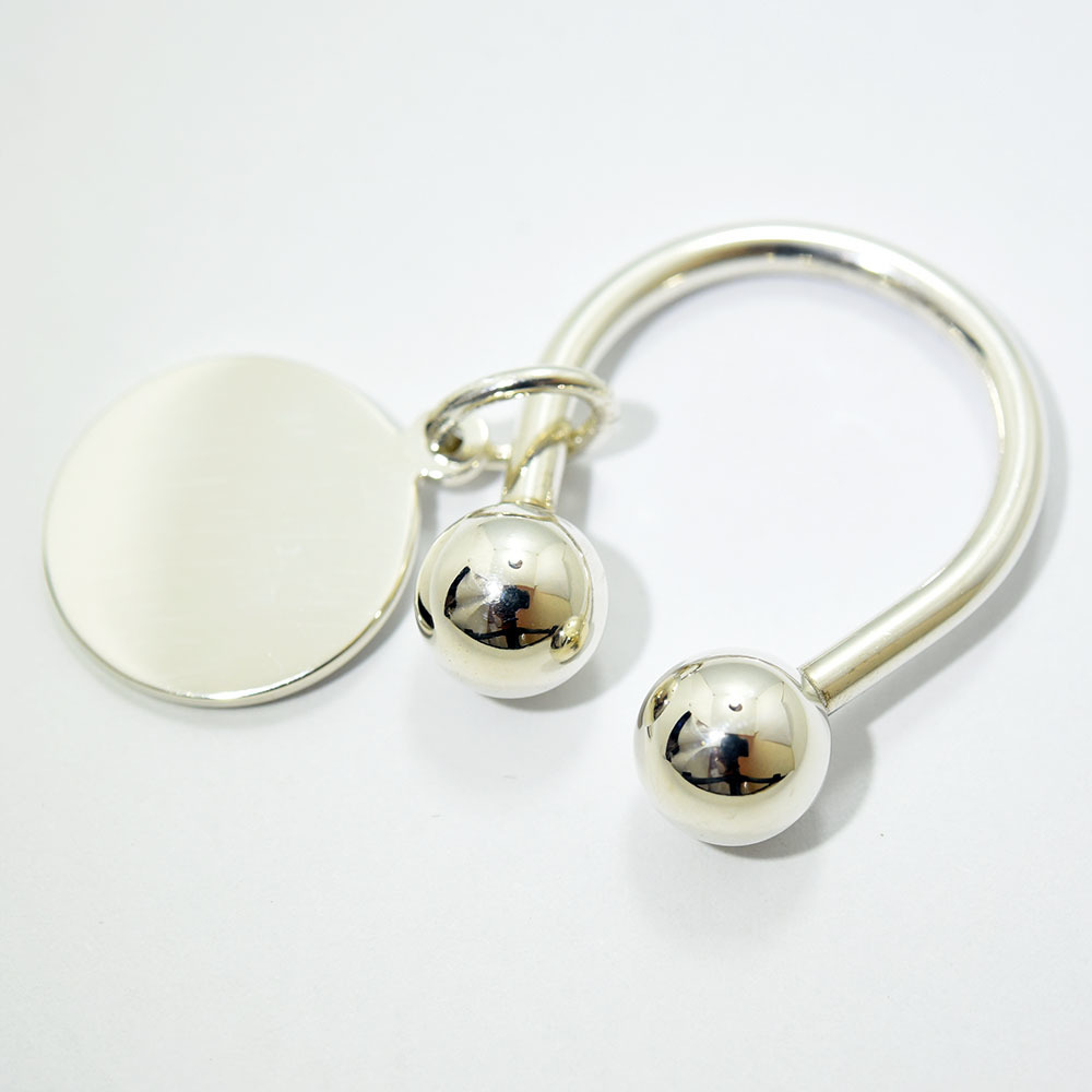  Tiffany кольцо для ключей TIFFANY&Co. брелок для ключа раунд бирка SV925 серебряный мойка завершено б/у 