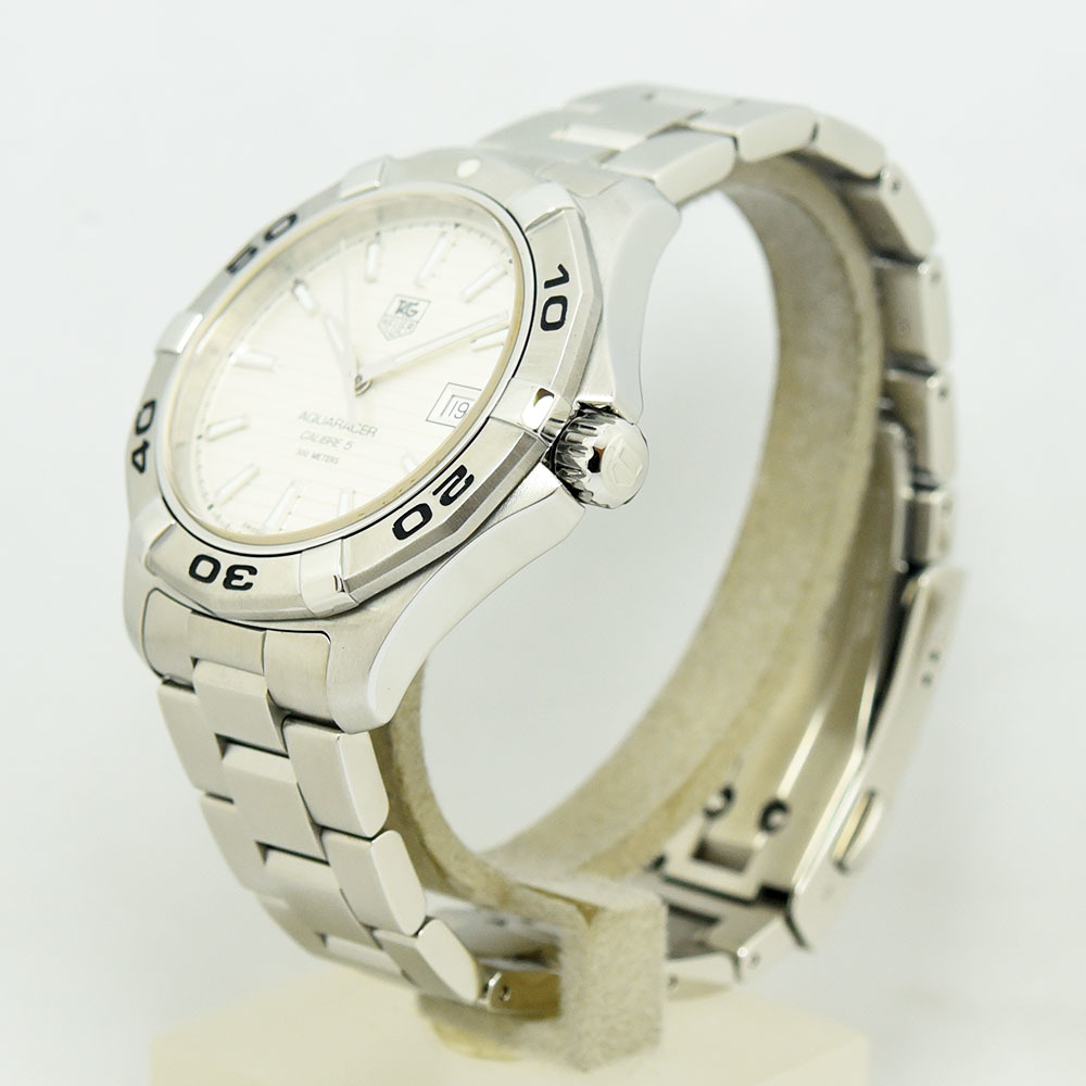 タグホイヤー 中古 メンズ TAG HEUER アクアレーサー WAP2011.BA0830 自動巻 SS ステンレススチール ホワイト 中古_画像2