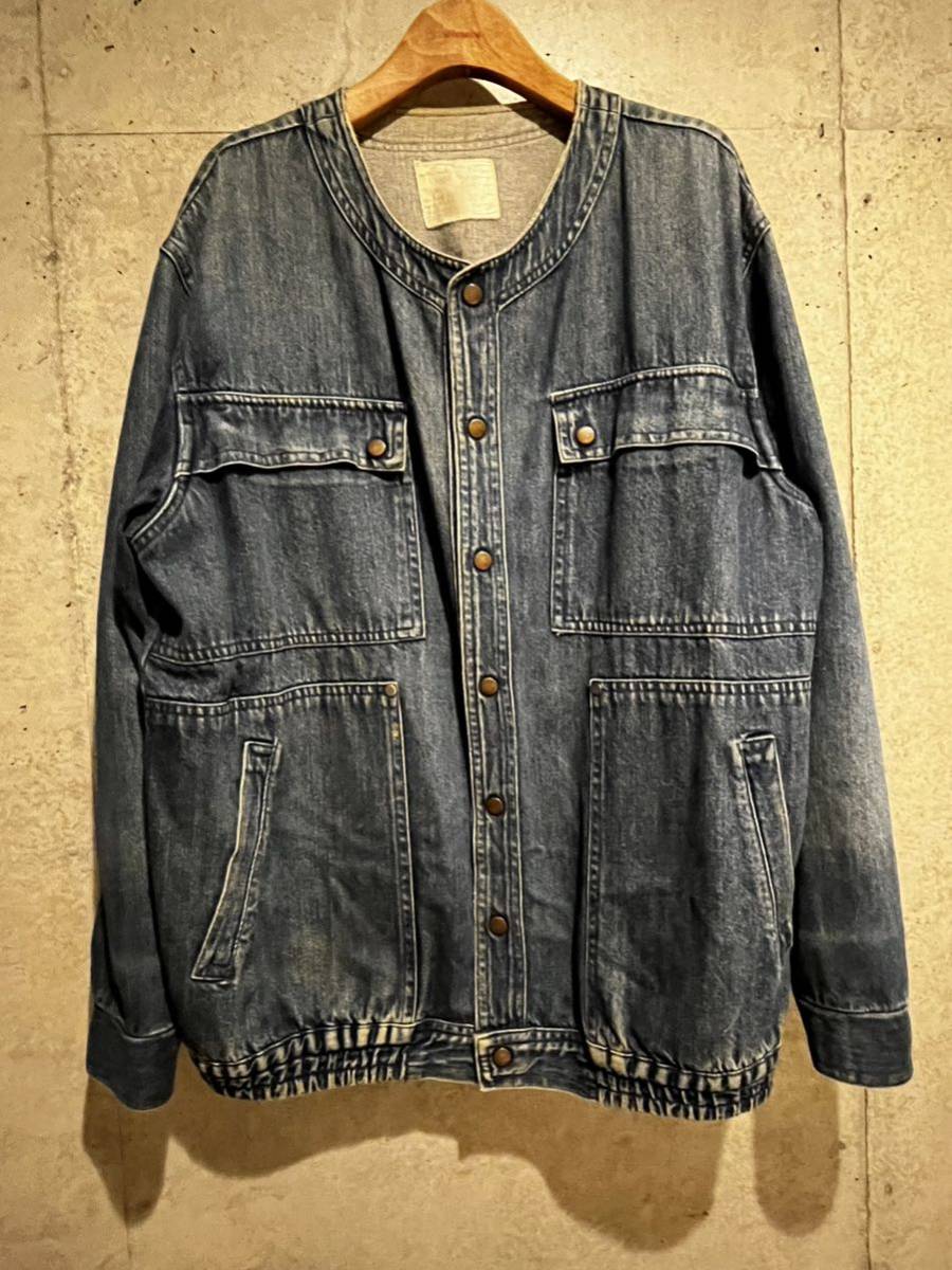 67%OFF!】 90's U.S.AIR FORCE ノーカラーデニムジャケット fassy.org