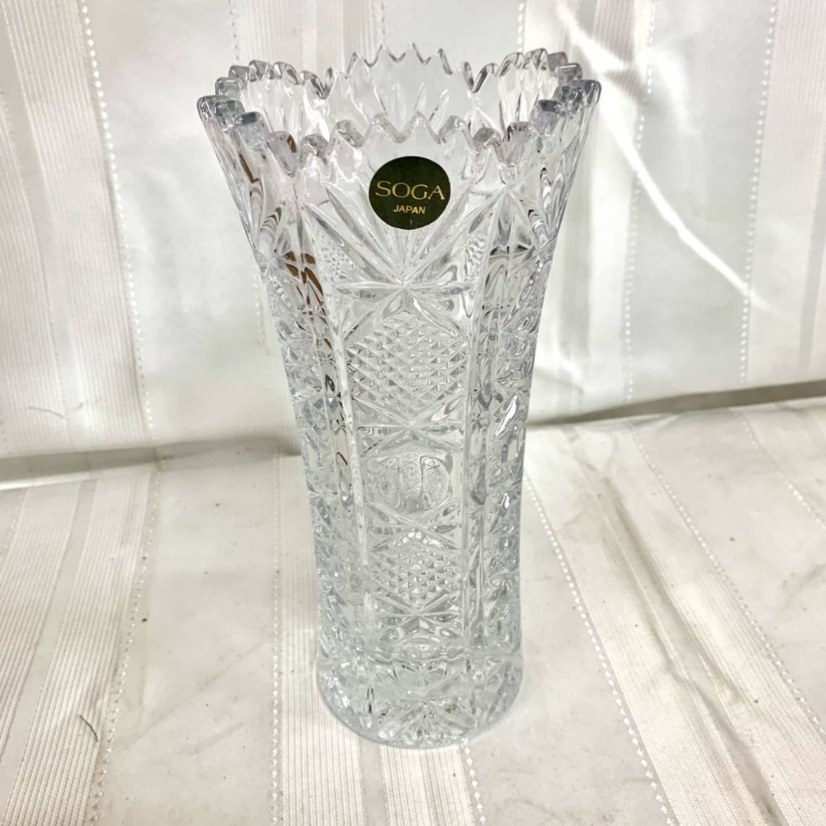 昭和レトロ[未使用] Noritake クリスタル フラワーベース 花瓶 - 花瓶