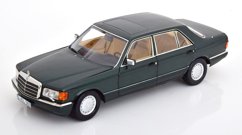 norev 1/18 Mercedes Benz 560 SEL W126 1985-1991 darkgreen-metallic　メルセデス　ベンツ　ノレブ　ディーラー限定品