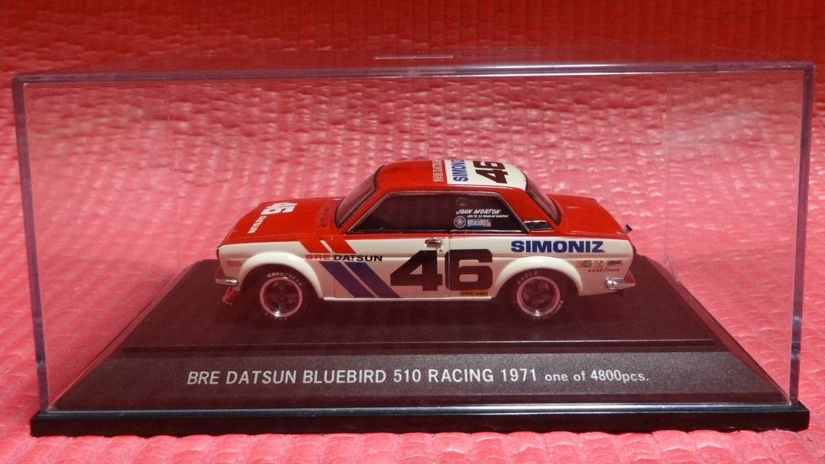 エンブロ EBBRO RACING CAR COLLECTON 1：43 SCALE DIE-CAST MODEL DATSUN 510 BRE ダットサン ブルーバード WHITE/RED 4800台限定_画像9