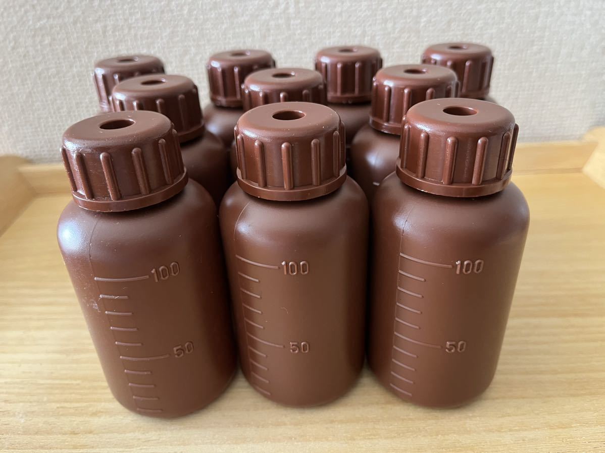 22 medicine container 10 piece plastic Brown tea color supplement physical and chemistry equipment plastic plastic container supplement container 