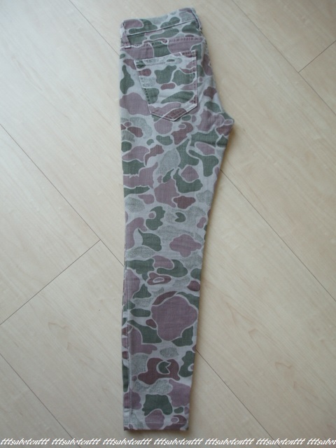 美品/完売 CURRENT ELLIOTT “THE ANKLE SKINNY” GREY CAMO デニム パンツ 25 カレントエリオット_画像4