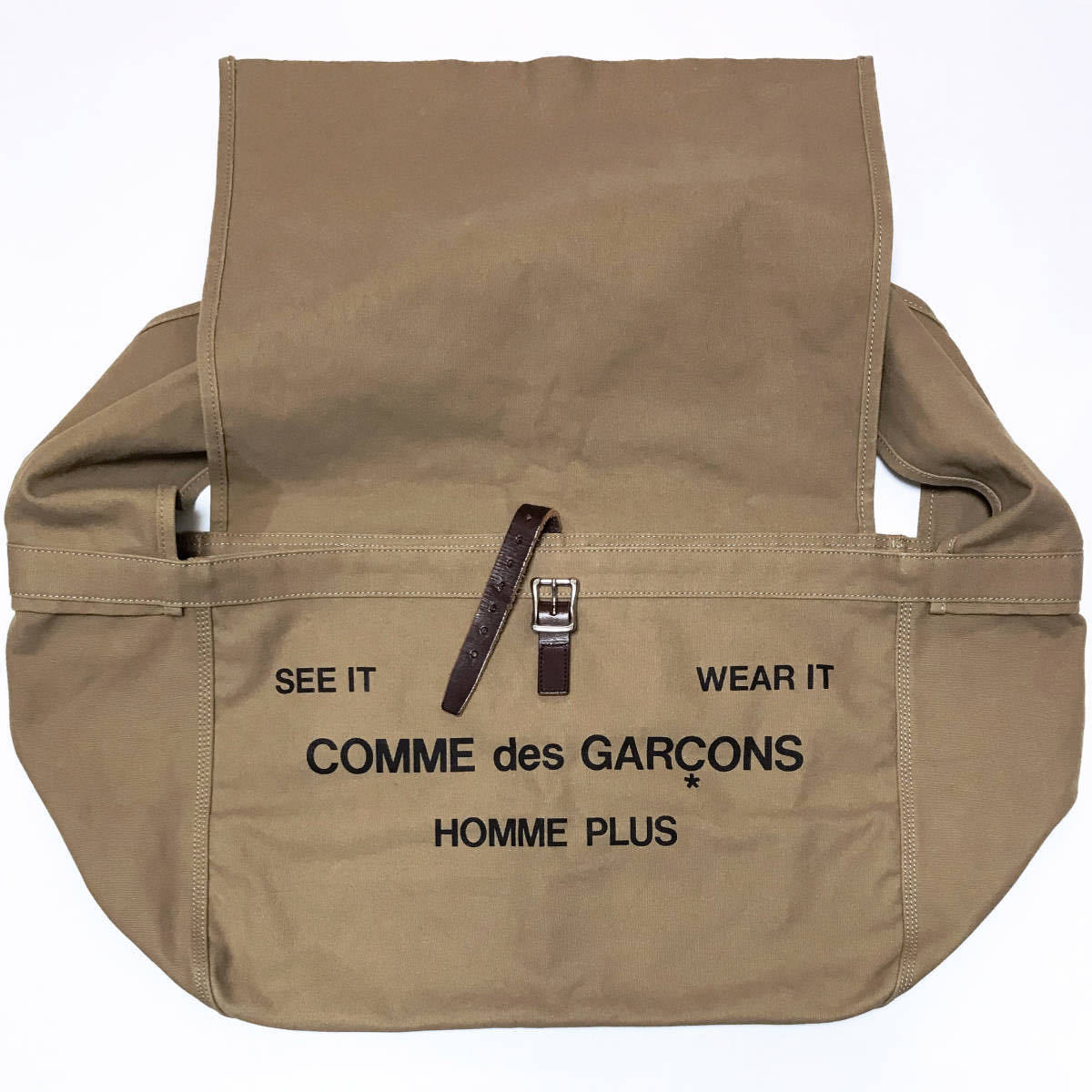 ロゴ バッグ コムデギャルソンオムプリュス HOMME PLUS アーカイブ ショルダーバッグ メッセンジャーバッグ Archive Logo Big Shoulder Bag_画像、説明文の転載・加工、編集利用禁止。