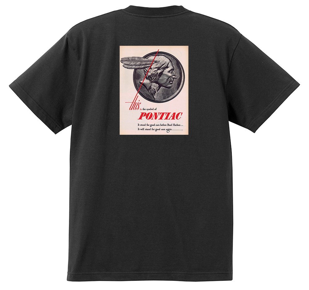 アドバタイジング ポンティアック 536 黒 Ｔシャツ 1945 ストリームライナー トルペード チーフテン アメ車 ホットロッド ローライダー_画像1