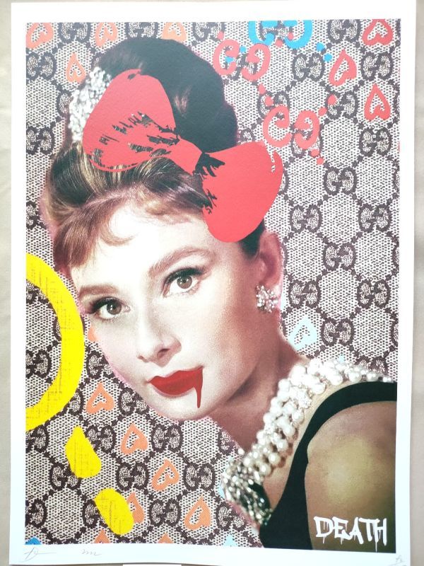 国産】 Death Nyc オードリー・ヘプバーン アートポスター 極美品/未