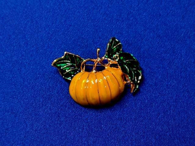 パンプキンのブローチ　ハロウィーン かぼちゃ /送料120円～_画像1
