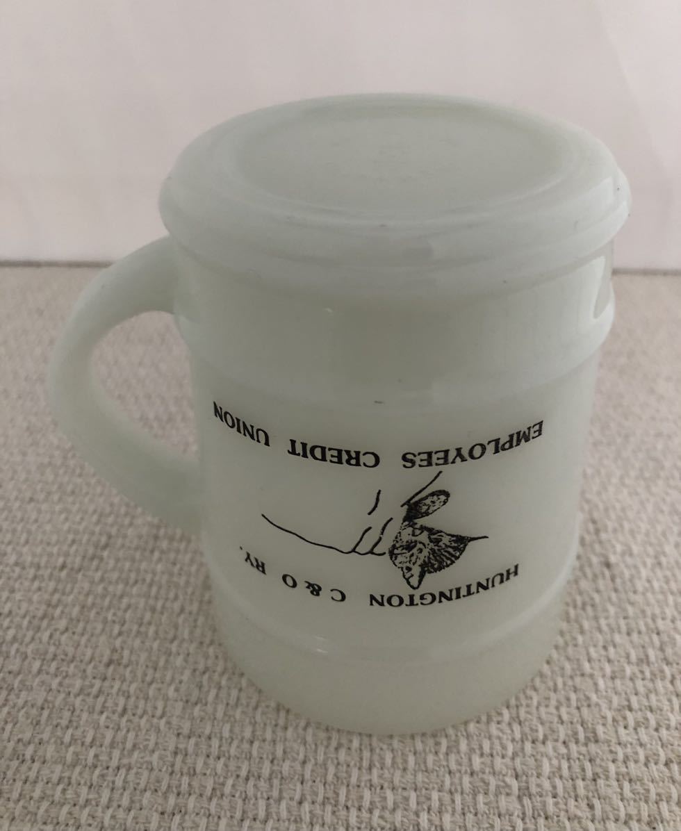 ファイヤーキング Fire King ” HUNTINGTON C&O RY. EMPLOYEES CREDIT UNION ” バレル マグ BARRREL MUG_画像9