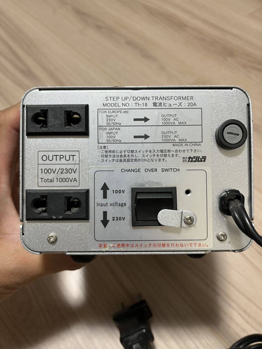 カシムラ 変圧器 アップ ダウントランス TI-23 1 000VA 100V240V(中古)のヤフオク落札情報