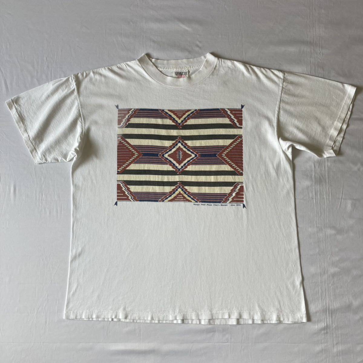 美品 良デザイン アートT ネイティブアメリカン Tシャツ 80's オニータ ONEITA ビンテージ vintage アメリカ製USA製 XLサイズ ART_画像4