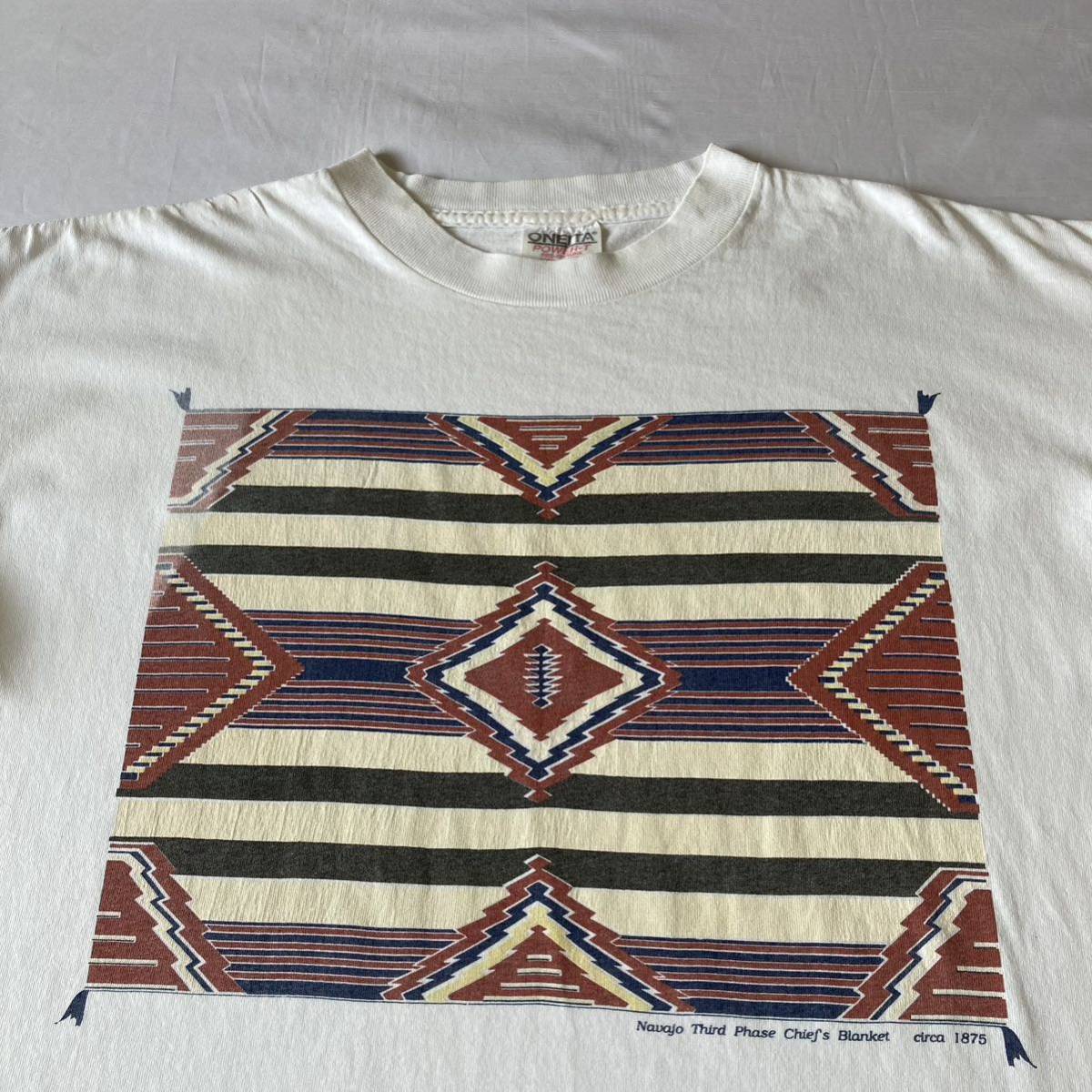 美品 良デザイン アートT ネイティブアメリカン Tシャツ 80's オニータ ONEITA ビンテージ vintage アメリカ製USA製 XLサイズ ART_画像5