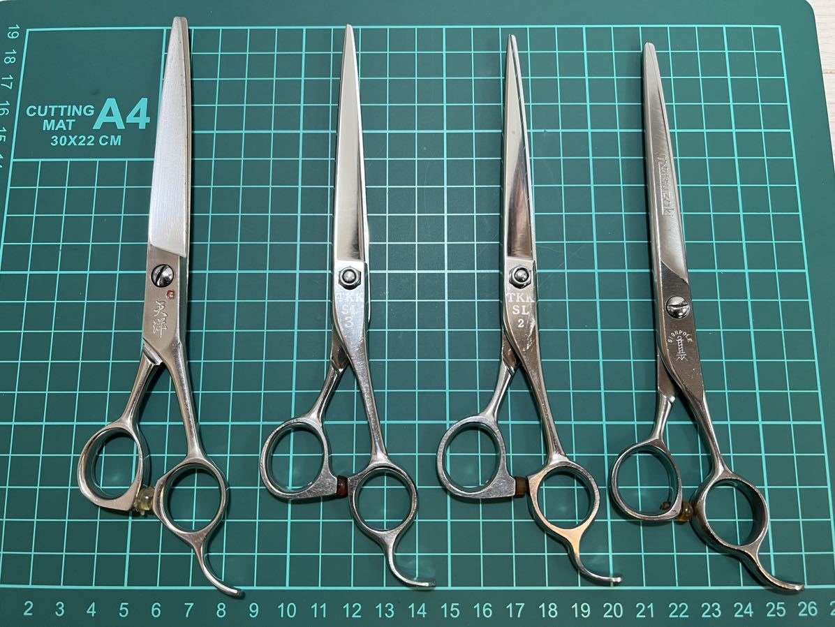 天洋 TKK 2L PAT.P. MATSUZAKI 4個セット シザー ハサミ 鋏 理容品