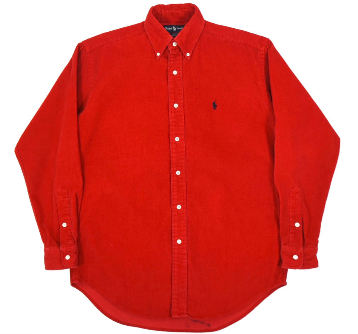 1990s Ralph Lauren BLAIRE L/S Corduroy shirts S(大きめ) Red オールドラルフローレン 長袖コーデュロイシャツ レッド 赤