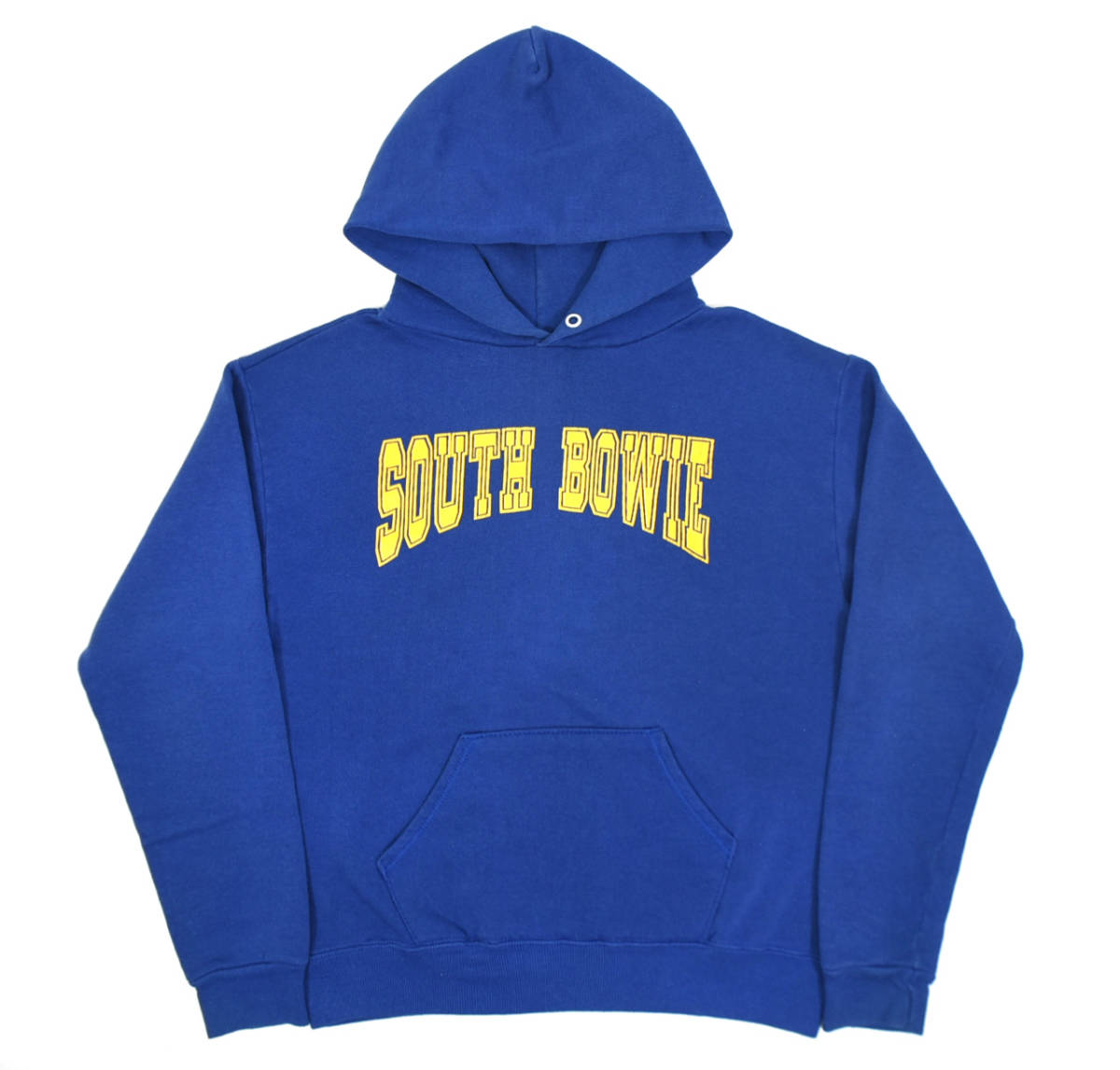 USA製 1980s SOUTH BOWIE Sweat hoodie L Blue ヴィンテージ スウェットフーディー パーカ ブルー×イエロー_画像1