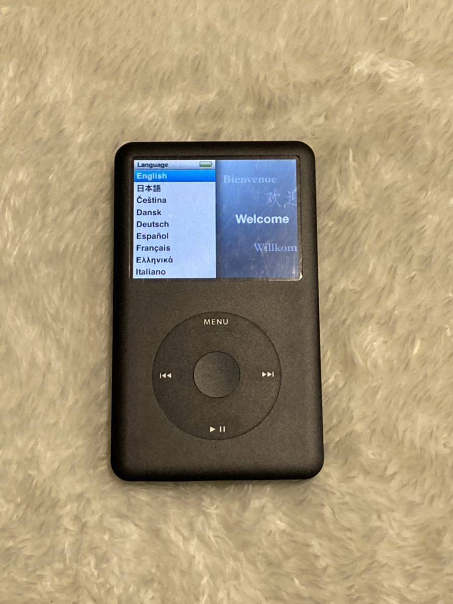 Apple iPod classic 第6世代 HDD80GBからSD128GBに変更 黒 ブラック-