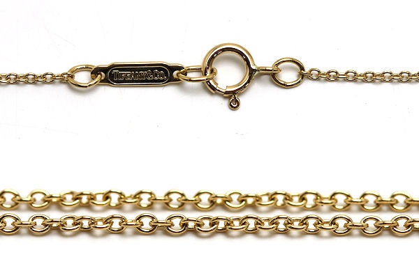 Tiffany&Co. ティファニー ダイヤ付きリーフハート ネックレス 約40cm K18 18金 ゴールド 18808_画像6
