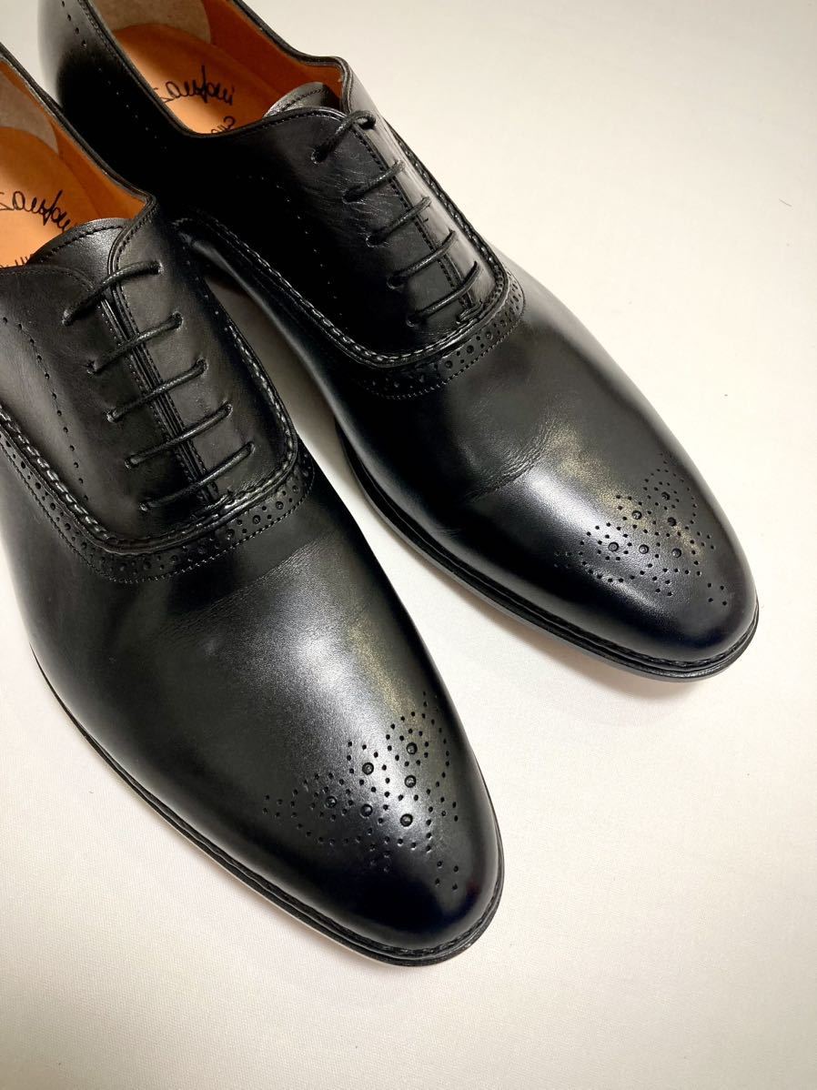 新品未使用 SANTONI サントーニ 15.6万円 プレーントゥ メダリオン