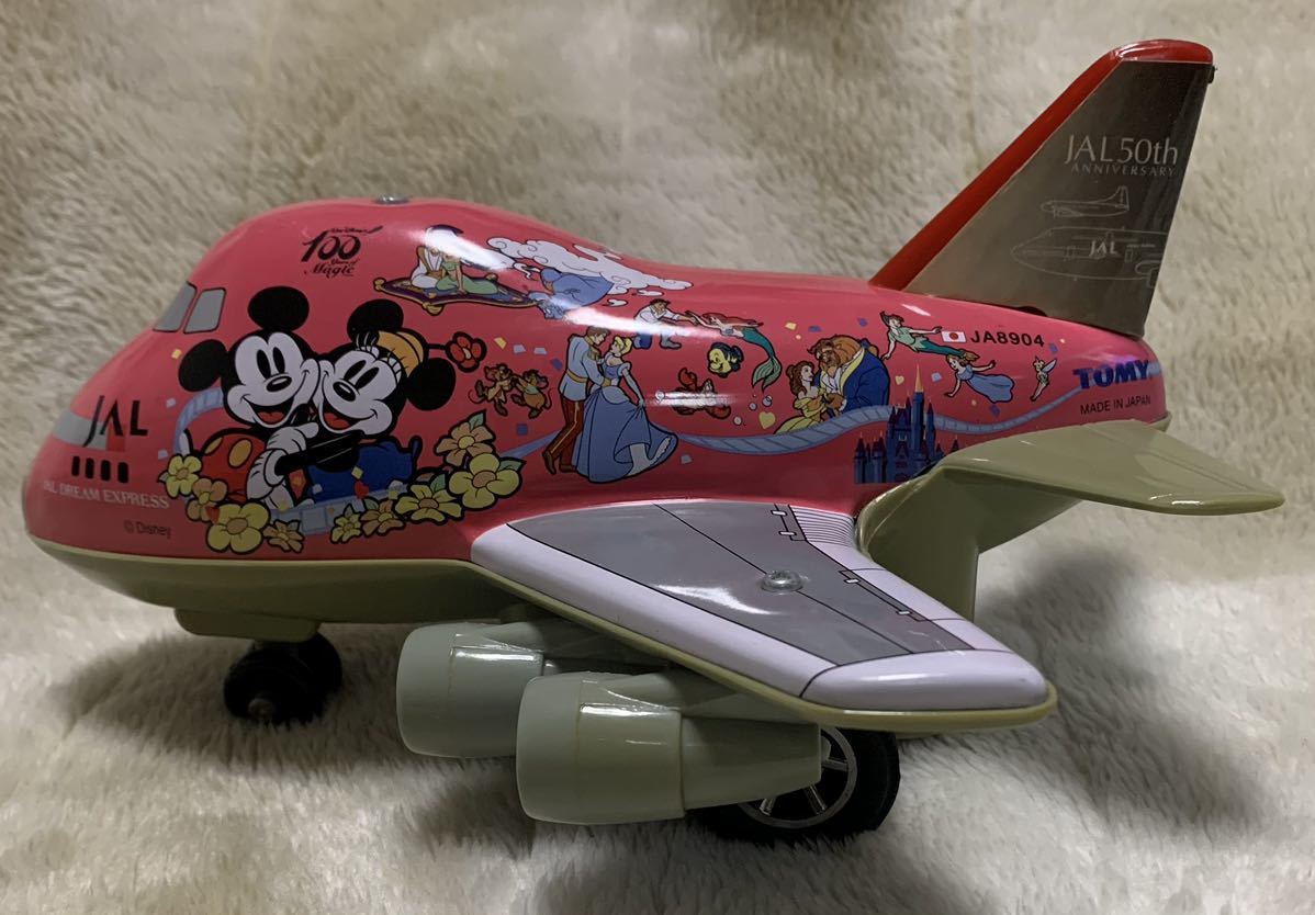 JAL ドリームエクスプレス ミッキー ミニー ディズニー　SWEET号 プルバック 飛行機 ブリキ_画像2