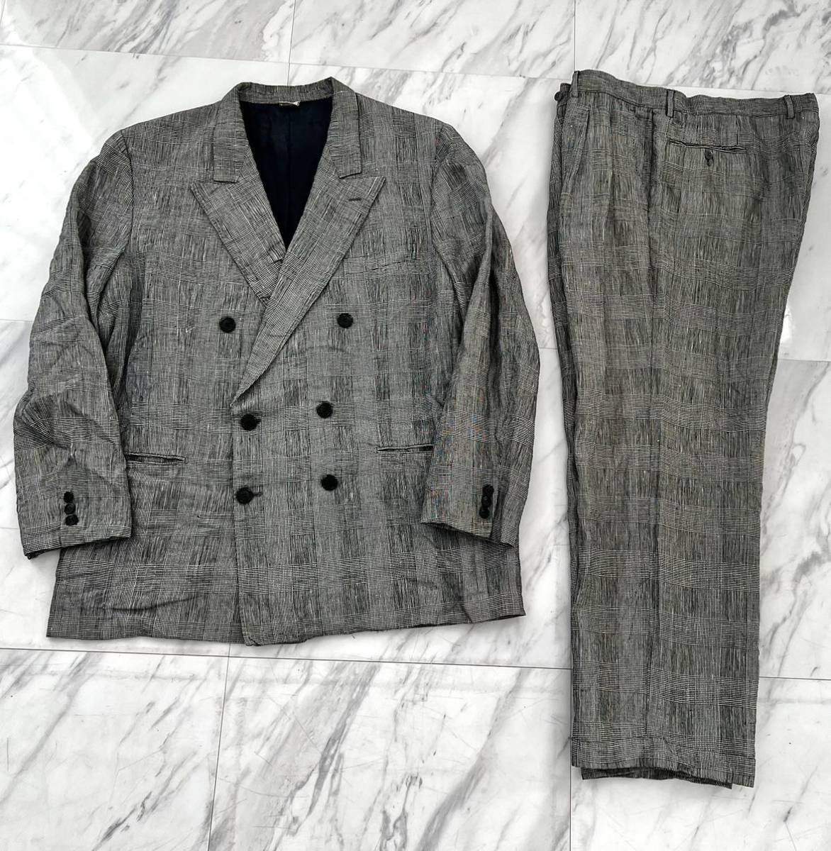 幻 激レア 希少 美品 OLD GUCCI 80s グレンチェック オーバー サイズ