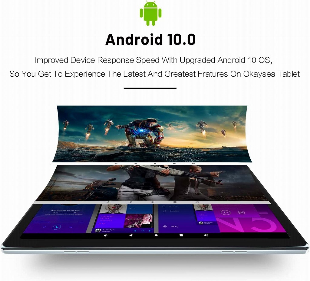 新品】OKAYSEA MB1001 Android 12 GooglePlay 10.1インチ 4コア 2GB 32GB microSDXC  6000mAh Wi-Fi Bluetooth v4.2 タブレット