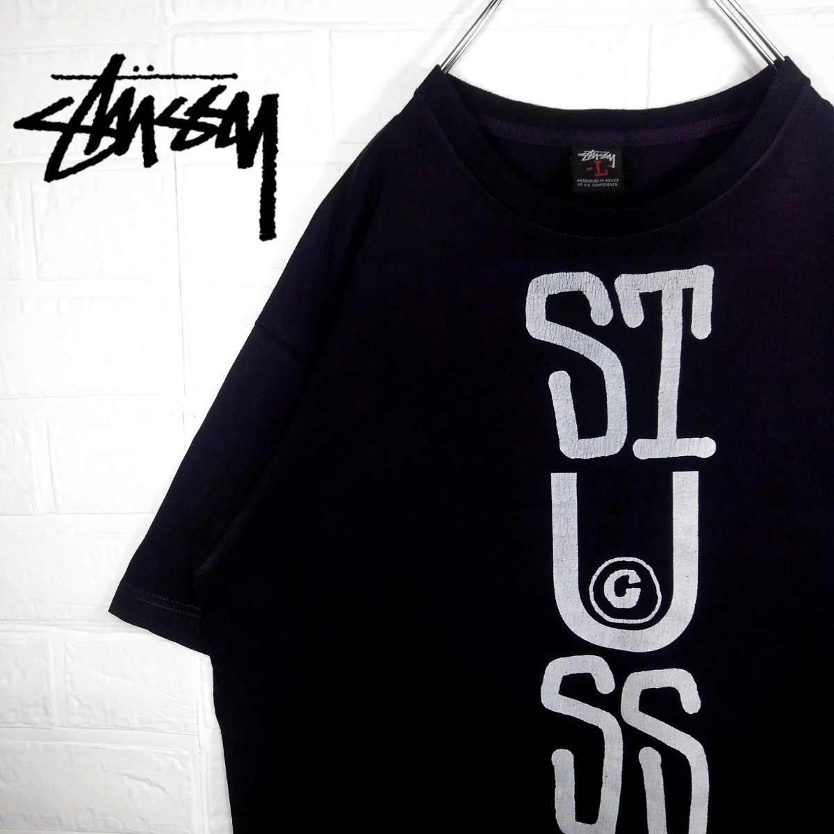 STUSSY ステューシー Tシャツ 長袖 ロンT 両面ビッグロゴ - Tシャツ