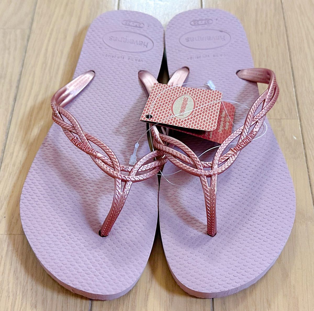 タグ付き　新品未使用品 Havaianas ハワイアナス　ビーチサンダル Flash Sweet ROSA CROCUSカラー　レディース_画像1