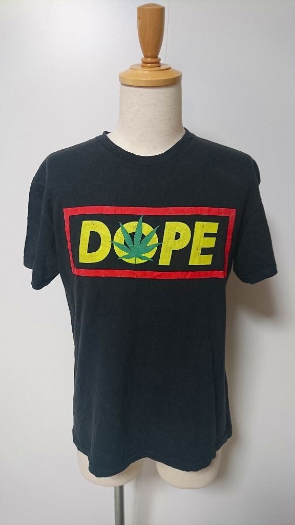 ☆DOPE ドープ プリント Tシャツ 半袖 ブラック【M】古着　　　　◆8624◆_画像1