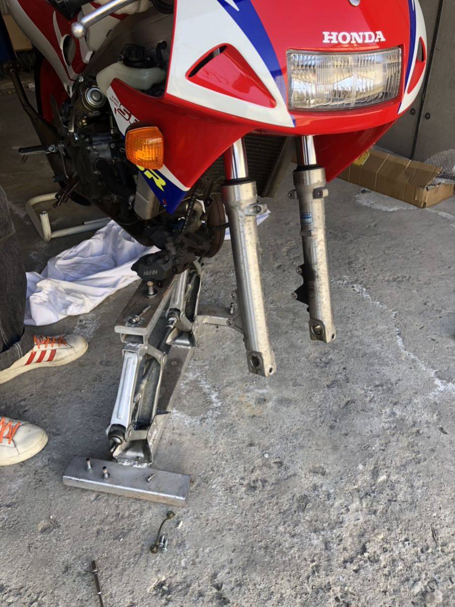 実働NSR250RSE MC28 純正減衰調整式フロントフォーク左右曲がりなし