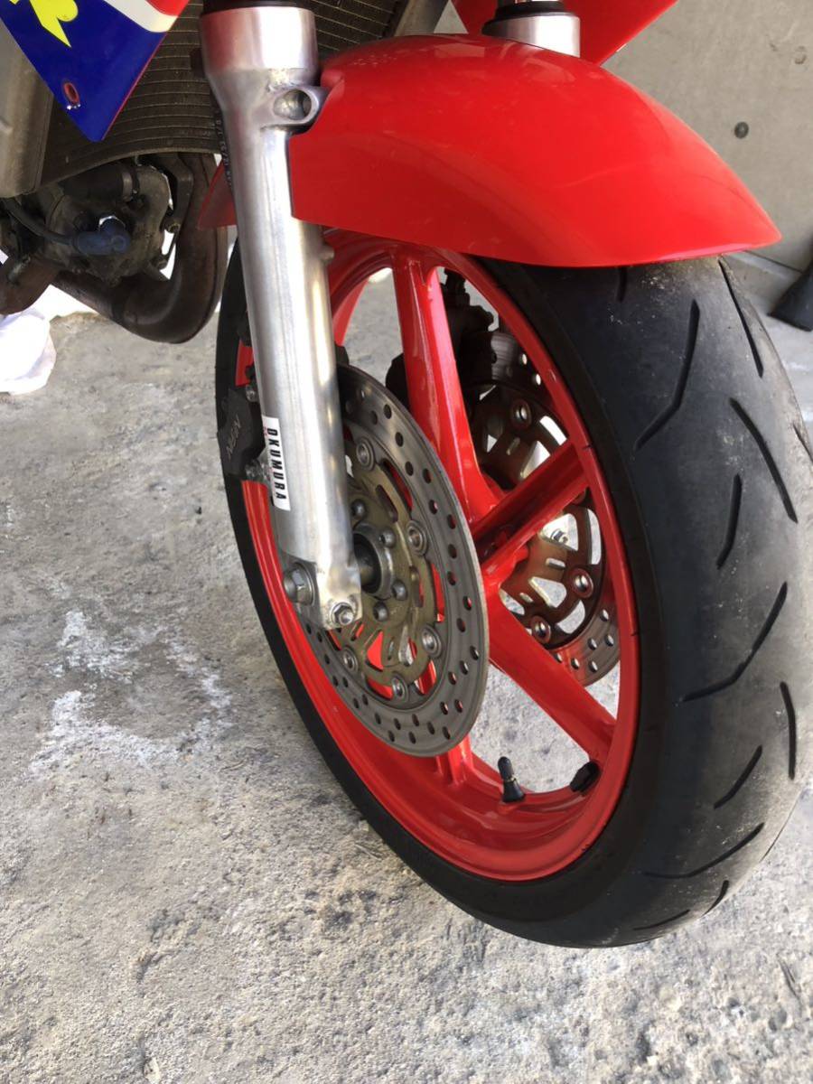 実働NSR250RSE MC28 純正減衰調整式フロントフォーク左右曲がりなし