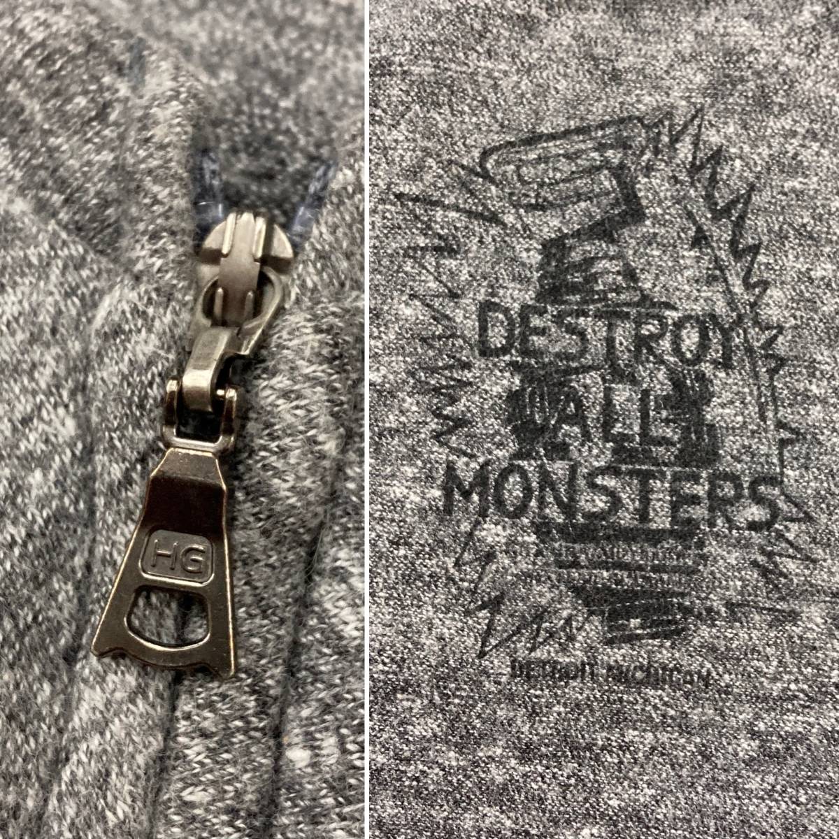 HYSTERIC GLAMOUR DESTROY ALL MONSTERS スウェット パーカー ポンチョ グレー レディース ヒステリックグラマー archive 3020305_画像9